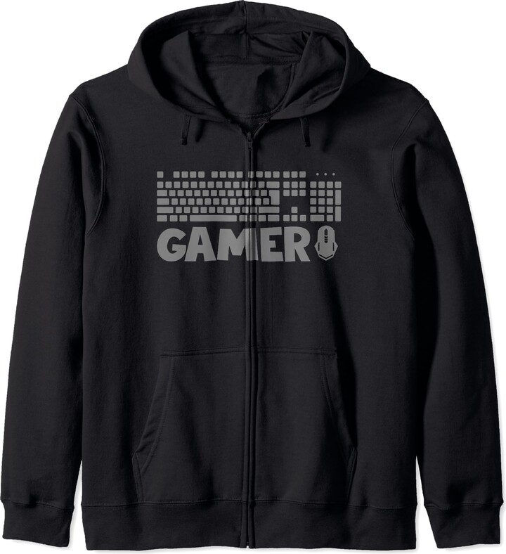 PC Gamer Merch Men Women Merchandise Retro Gift Funny PC Gamer Keyboard  Video Computer Gaming Lovers Outfit Zip Hoodie - ShopStyle T-shirts