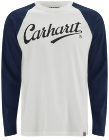 Carhartt Men's League Long Sleeve TShirt - White/Duke Blue