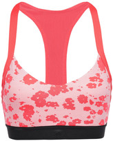 Thumbnail for your product : adidas All Me Mesh-trimmed Floral-print Stretch Sports Bra