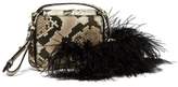 Thumbnail for your product : Marques Almeida Feather-trim Snake-effect Leather Shoulder Bag - Womens - Multi