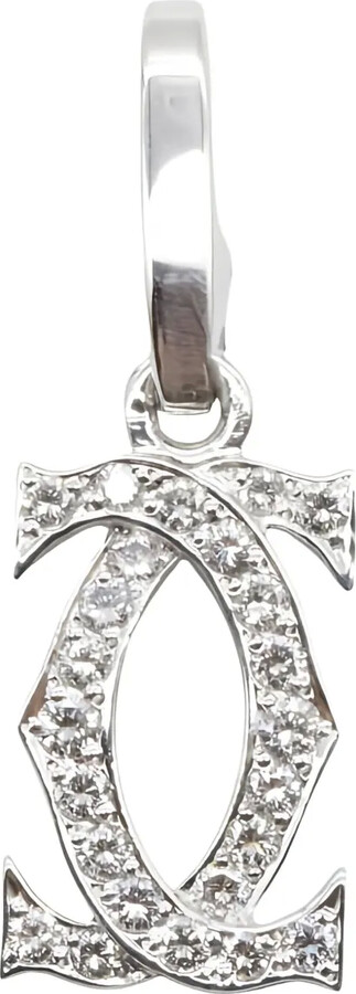 Cartier 2010s 18K white gold charm-diamond pendant
