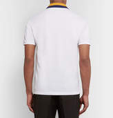 Thumbnail for your product : Gucci Slim-fit Ufo-embroidered Stretch-cotton Pique Polo Shirt - White