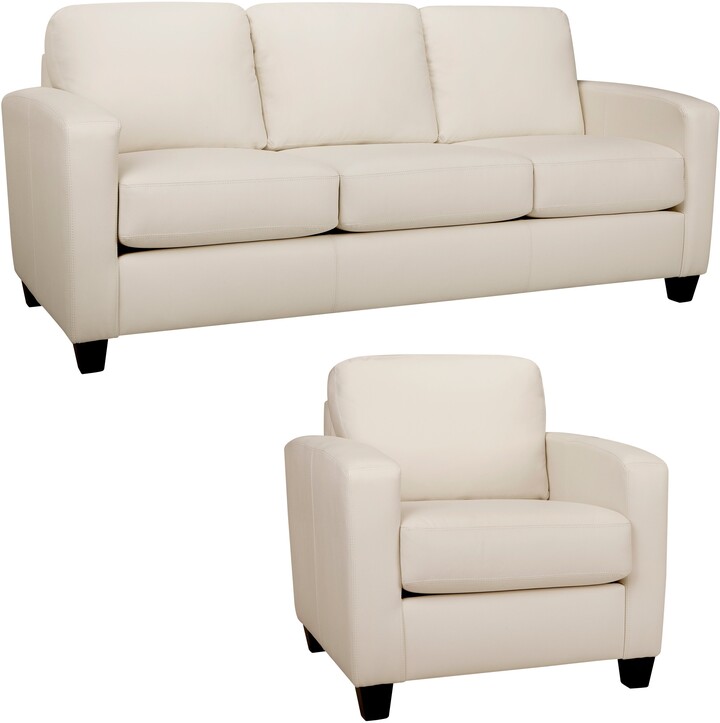 Bryce Italian Top Grain Leather Sofa and Chair ShopStyle Bar