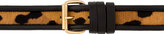 Thumbnail for your product : Balmain Black Leather & Calf-Hair Leopard Belt