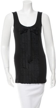 By Malene Birger Sleeveless Bow-Accented Top