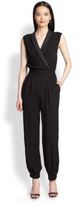 Thumbnail for your product : ABS by Allen Schwartz Shawl-Collar Sleeveless Jumpsuit