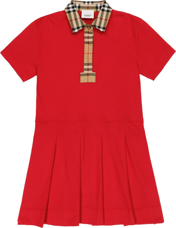 Pleated cotton dress