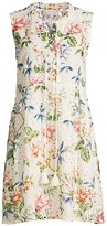 Thumbnail for your product : Johnny Was Caprice Floral Lace-Up Mini Dress
