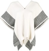 Thumbnail for your product : Voz Stripe Edge knit poncho