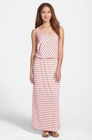 Thumbnail for your product : Olivia Moon Mesh Inset Stripe Maxi Dress