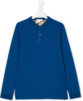 Thumbnail for your product : Burberry Kids check lined polo shirt