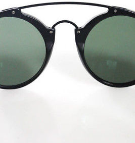 L.G.R Matte Black Frame Green Lens Calabar Sunglasses