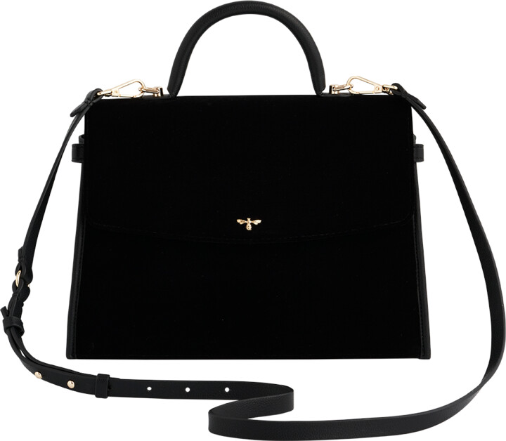 Fable England Black Structured Medium Tote