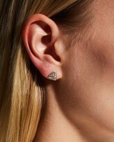 Thumbnail for your product : Lagos KSL Lux Diamond Silver & 18k Gold 9mm Pyramid Stud Earrings