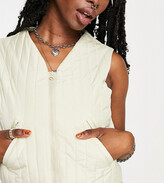 Thumbnail for your product : Collusion padded v-shaped vest in cream