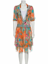 Thumbnail for your product : Miu Miu Silk Midi Length Dress Orange