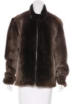 Thumbnail for your product : Marc Jacobs Leather-Trimmed Mink Fur Coat
