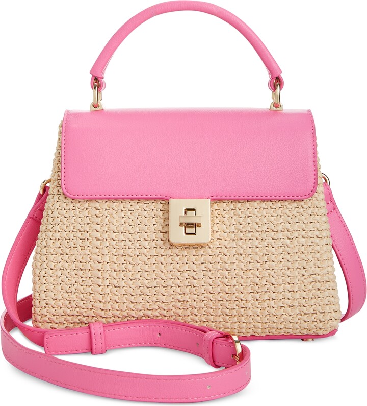 On 34th Tandii Straw Small Satchel Crossbody, Created for Macy's