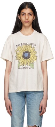 RE/DONE Off-White 90s Easy Sunflower T-Shirt