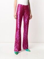Thumbnail for your product : P.A.R.O.S.H. Flared Sequinned Trousers