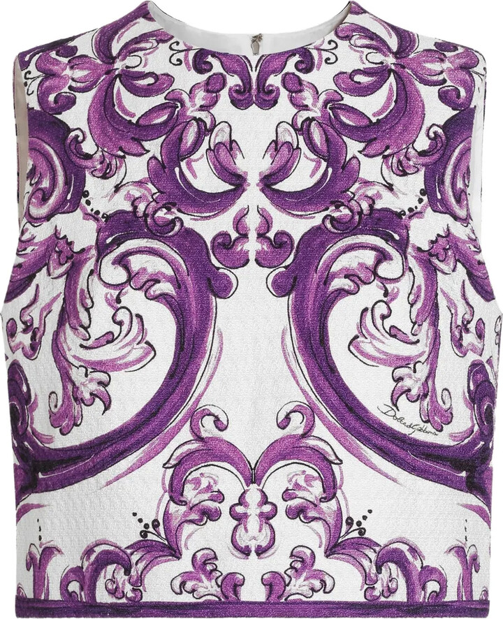 Dolce & Gabbana Majolica-print top