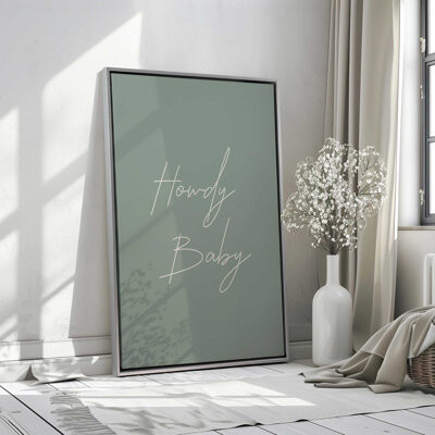 Trinx Sage Howdy Baby Canvas Print