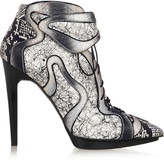 Thumbnail for your product : Pierre Hardy Dégradé elaphe and printed leather ankle boots