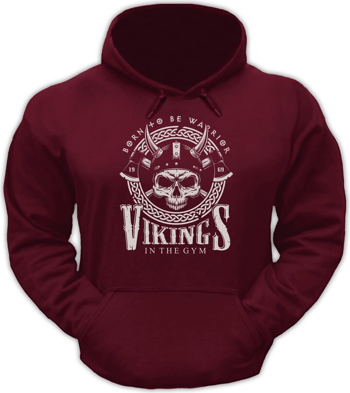 bebak Mens Gym Hoodie | Viking Pullover Hoody Clothing for Men ...