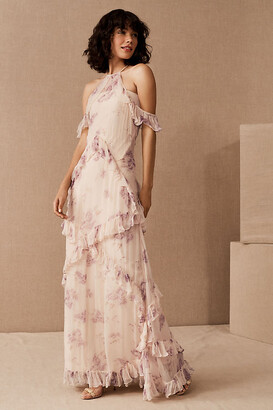 BHLDN Therese Floral Maxi Dress By in Purple Size 6