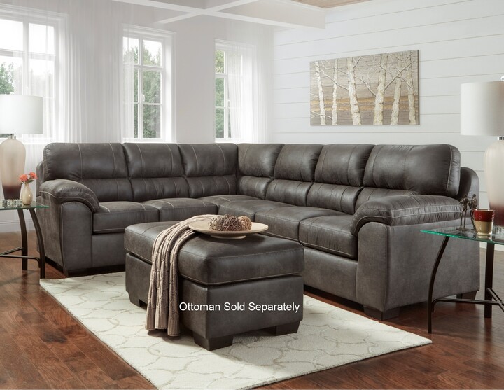 Roundhill Furniture San Marino 2-Tone Fabric Wooden Frame Sofa and Loveseat  with 3 Tables Set in Ebony - ShopStyle