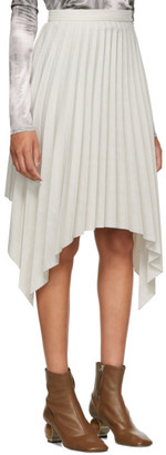Acne Studios Grey Pleated Suiting Skirt