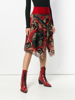 Jean Paul Gaultier Pre Owned Sheer Printed Skirt