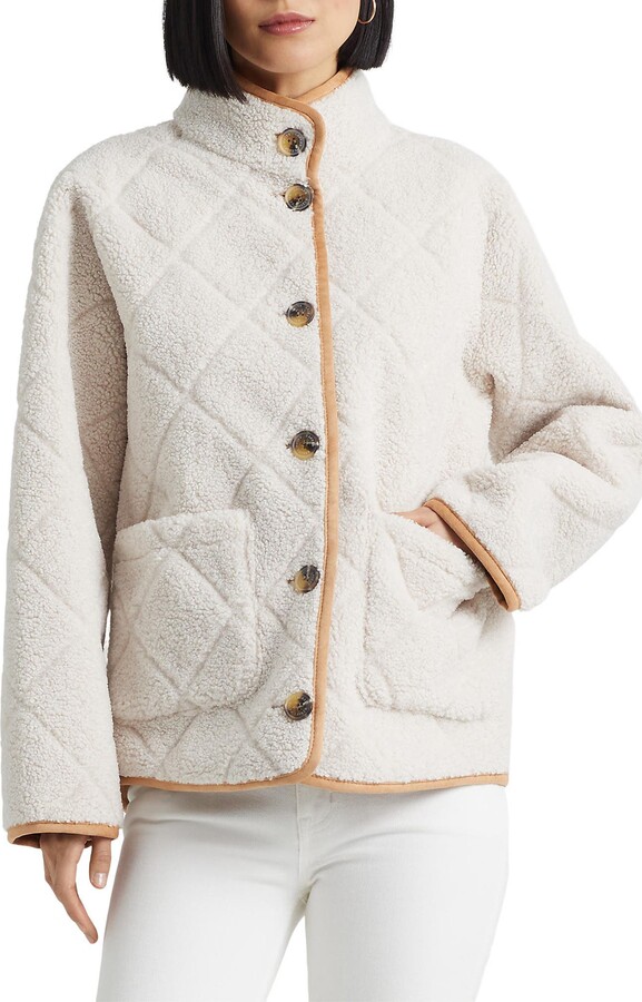 Lauren Ralph Lauren Quilted Faux Shearling Jacket ShopStyle