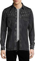 Thumbnail for your product : Givenchy Distressed Snap-Front Pocket Shirt