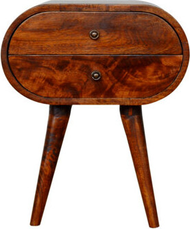 Millwood Pines Contemporary Design Drawer Circular NightstandDurable And Sturdy