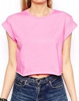 Thumbnail for your product : ASOS Cropped Boyfriend T-Shirt with Roll Sleeve 2 Pack SAVE 20%