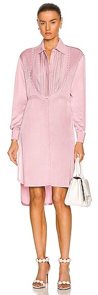 Alaia Edition 1993 Tailored Shirt Dress in Pink - ShopStyle