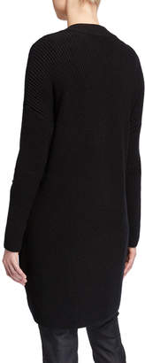 Eileen Fisher Merino Wool Zip-Front Long Cardigan