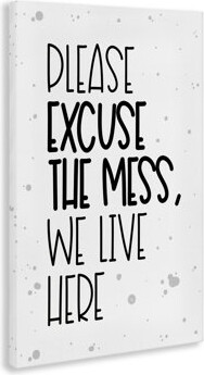 Ebern Designs Excuse the Mess Bold Canvas, design by Martina Pavlova