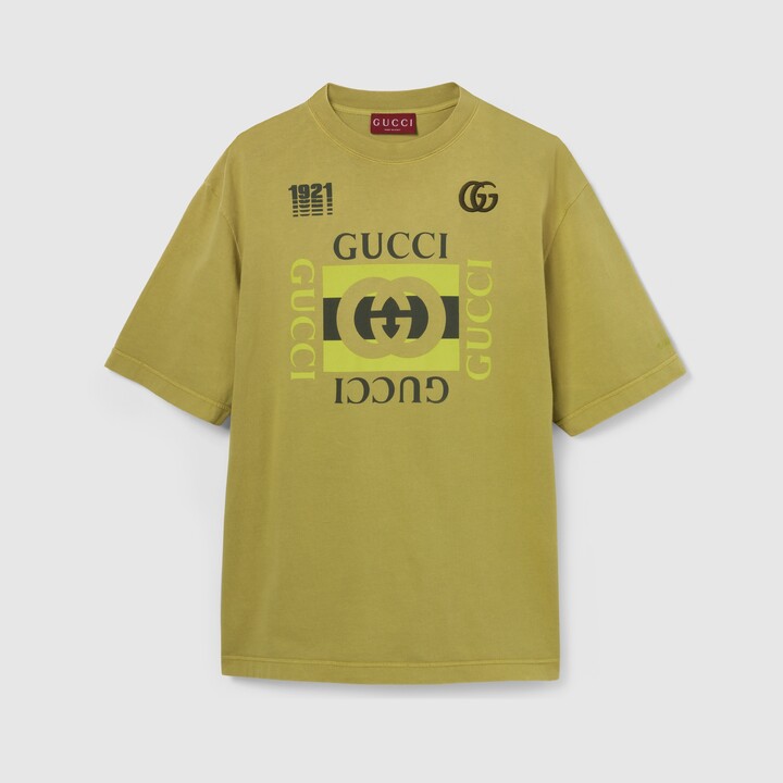 Gucci Printed cotton jersey T-shirt