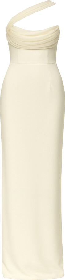 The New Arrivals Ilkyaz Ozel Julietta Sash-Detailed Crepe Gown