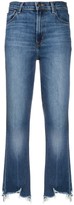 Thumbnail for your product : J Brand Frayed Cropped Jeans