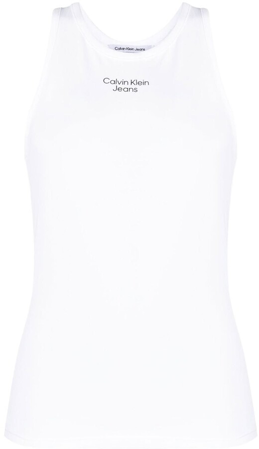 Calvin Klein Logo Tank Top | Shop the world's largest collection of fashion  | ShopStyle