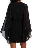 Thumbnail for your product : Halston Rylee Crepe Kaftan-Sleeved Minidress
