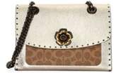 Thumbnail for your product : Coach Parker Leather Shoulder Bag with Rivets and Snakeskin Detail