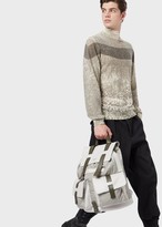 Thumbnail for your product : Emporio Armani Tech Fabric Backpack With Boarded Leather Details