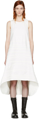 Junya Watanabe White Denim Seam Stripe Dress
