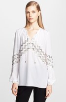 Thumbnail for your product : Altuzarra Embroidered Peasant Top