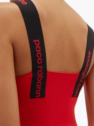 Paco Rabanne Logo-jacquard Jersey Bodysuit - Red