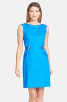 Thumbnail for your product : Ellen Tracy Belted Sleeveless Stretch Cotton Sheath Dress (Regular & Petite)